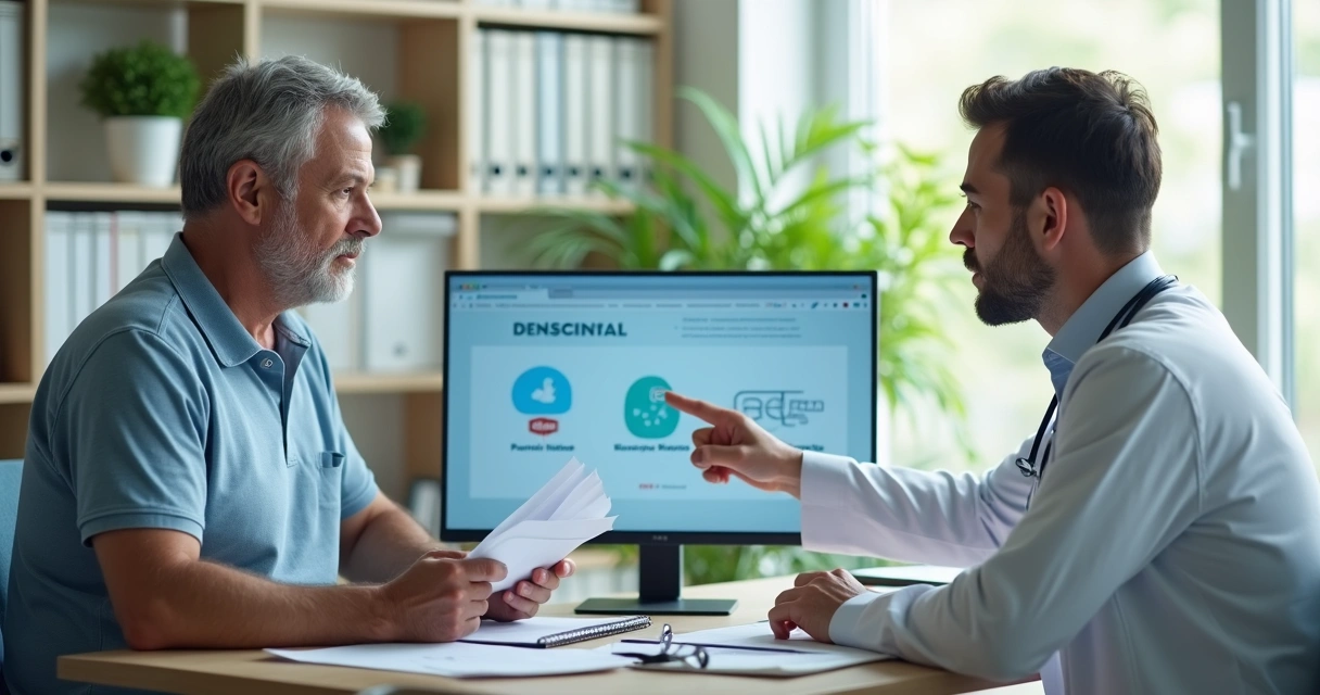 Pessoa conversando com médico sobre esquizofrenia e benefícios do INSS